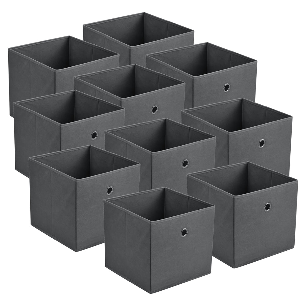 Caja plegable set de 10 unidades 30x30x28 cm tela no tejida varios colores en.casa