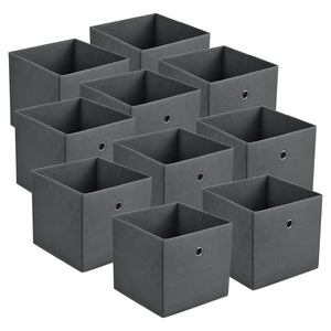 Set de 10 x Caja de almacenamiento plegable para ropa juguetes 28x30x30cm [en.casa]