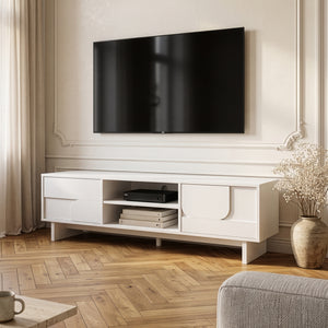 Mueble de televisión Katanshumn con 2 puertas 150x39x45 cm [en.casa]
