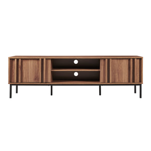 Mueble de televisión Kilmandar 160x40x49 cm aspecto nogal [en.casa]
