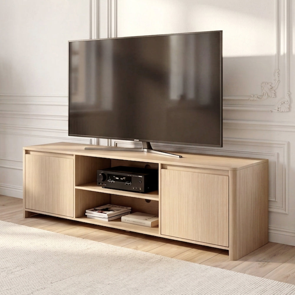 Mueble de TV Takranmaa con compartimentos 150x40x50 cm - Roble [en.casa]