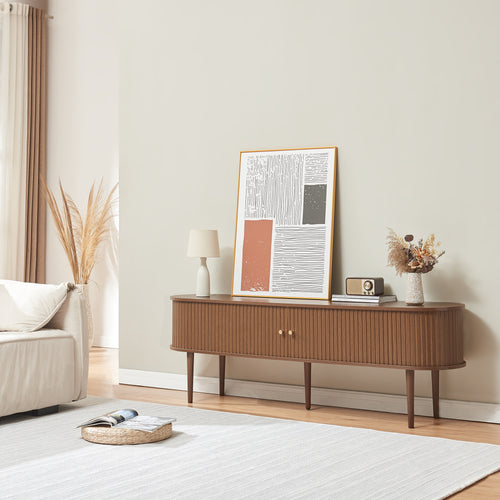 Mueble de televisión Mapia 166x40x55 cm aspecto nogal [en.casa]