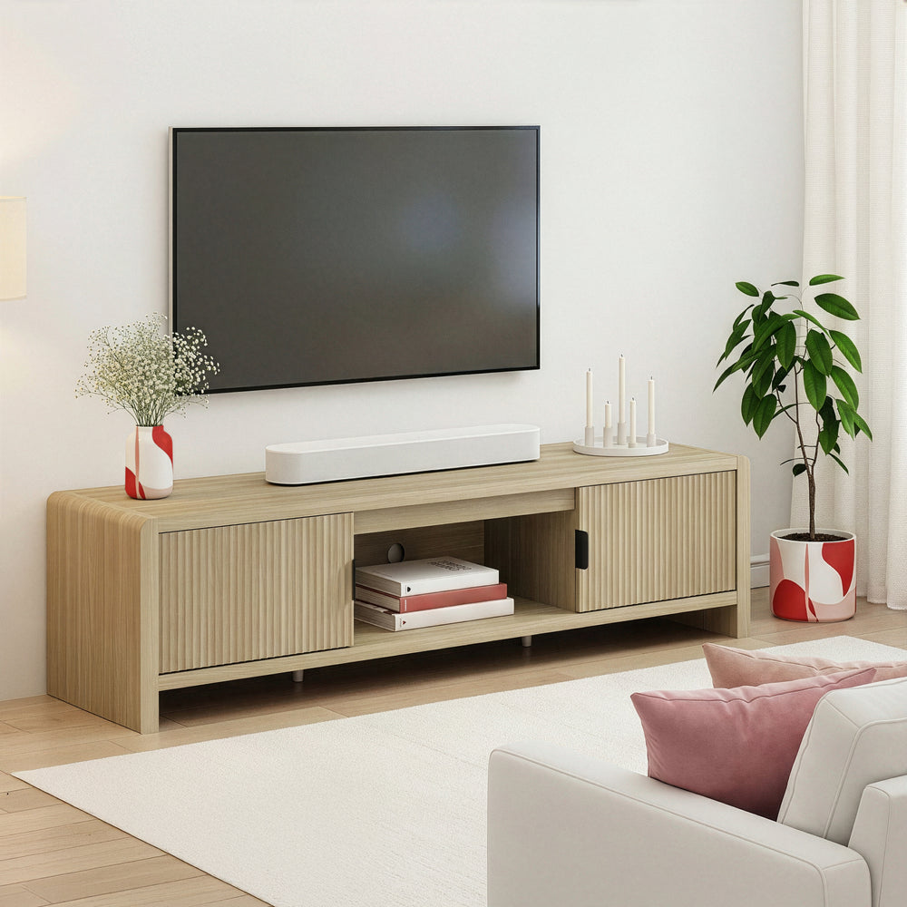 Mueble de televisión Lukkodso 150x40x40 cm [en.casa]