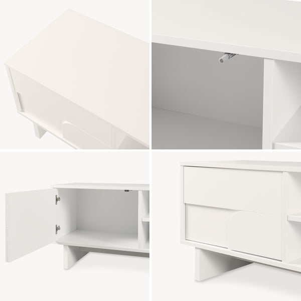 Mueble de televisión Katanshumn con 2 puertas 150x39x45 cm [en.casa]