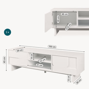 Mueble de televisión Katanshumn con 2 puertas 150x39x45 cm [en.casa]