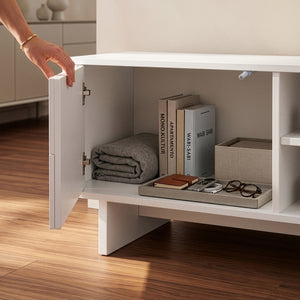 Mueble de televisión Katanshumn con 2 puertas 150x39x45 cm [en.casa]