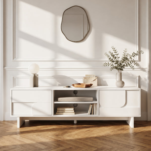Mueble de televisión Katanshumn con 2 puertas 150x39x45 cm [en.casa]