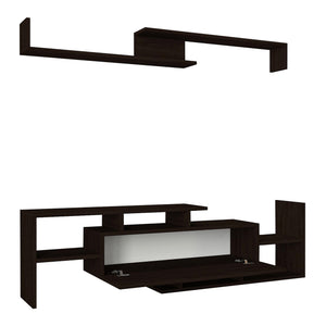 Mueble de televisión Liksefte con estantería de pared 154x28x42 cm [en.casa]