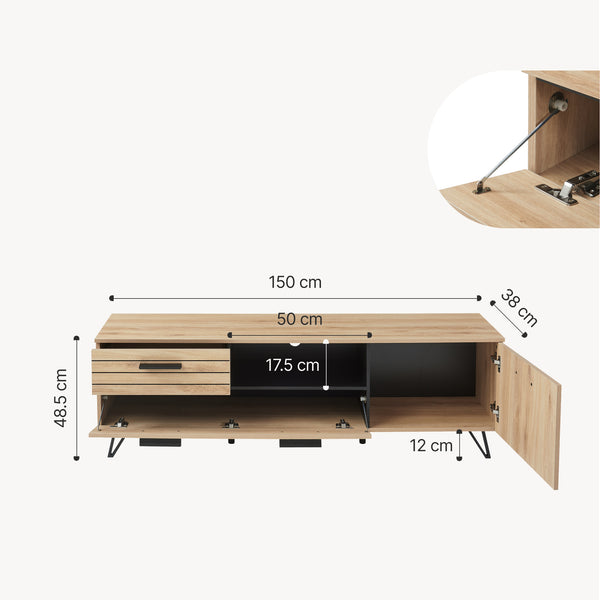 Mueble de televisión con tacos [en.casa]