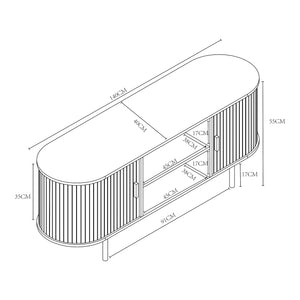 Mueble de televisión Tvedestrand [en.casa]