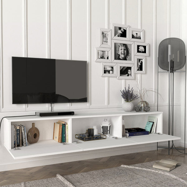 Mueble de televisión Vihti 180x31x29,5cm en varios colores [en.casa]