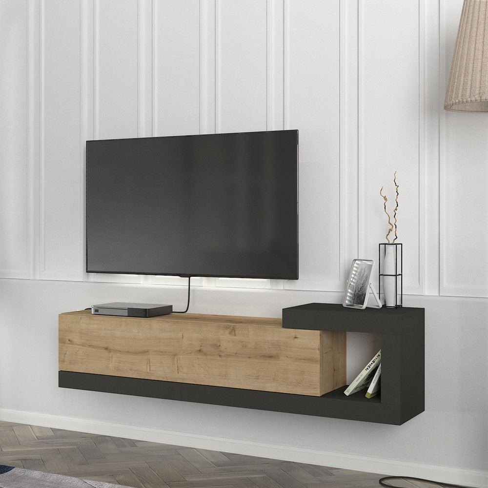 Mueble para TV Luhanka 150x29,5x38,5cm roble en varios colores [en.casa] - premiumXL