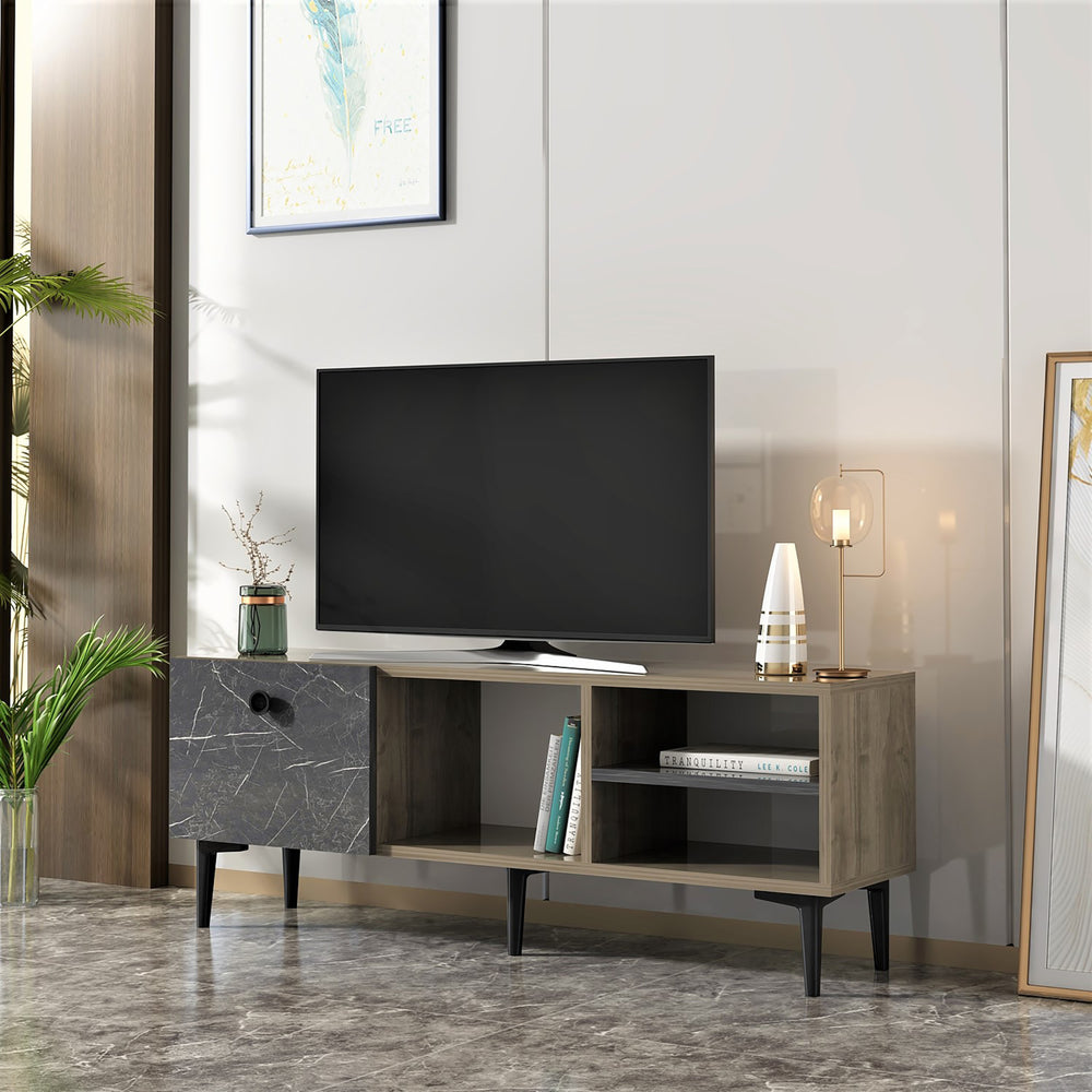 Mesa de televisión Nannestad 45x120x30 cm en varios colores [en.casa]