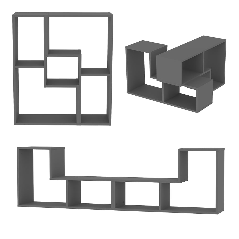 Conjunto de muebles modulares Hustersurd de 2 piezas [en.casa]