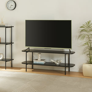 Mesa de televisión Samnanger 120x40x45 cm negro [en.casa] - premiumXL