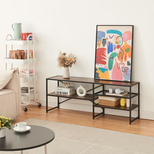 Mesa de televisión Västiarharg 120x30x46 cm negro/efecto nogal [en.casa] - premiumXL