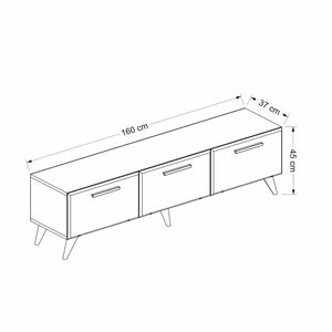 Mesa de televisión Brønderslev 45 x 160 x 37 cm en varios colores [en.casa]