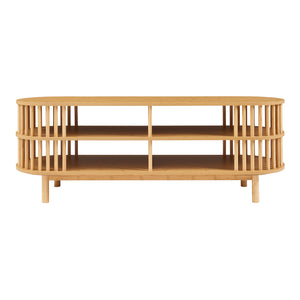 Mesa de televisión Jarvenpaa Bambú [en.casa]