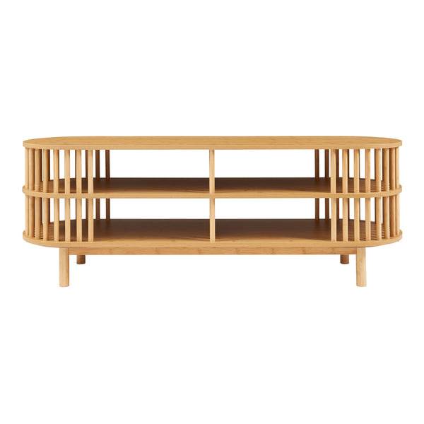 Mesa de televisión Jarvenpaa Bambú [en.casa]