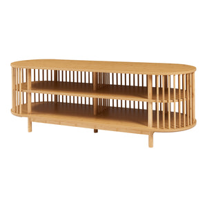 Mesa de televisión Jarvenpaa Bambú [en.casa]