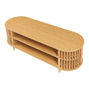 Mesa de televisión Jarvenpaa Bambú [en.casa]