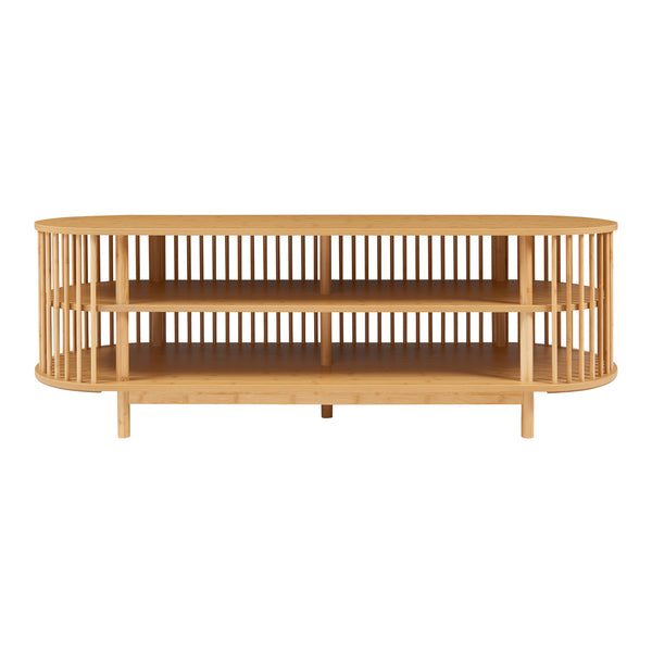 Mesa de televisión Jarvenpaa Bambú [en.casa]