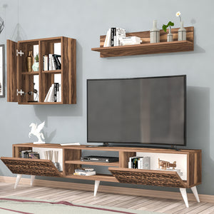 Set de mesa para televisión Leka de 3 piezas en varios colores [en.casa]