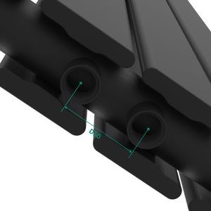 Radiador de diseño Nore Negro 180x30cm Doble capa 1122W [neu.haus]