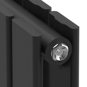 Radiador de diseño Nore Negro 60x60cm Doble capa 809W [neu.haus]