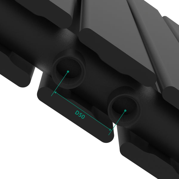 Radiador de diseño Nore Negro 60x80cm Doble capa 1097W [neu.haus]