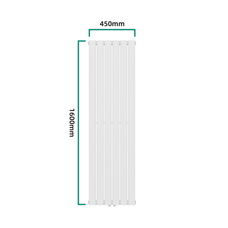 Esquema acotado Radiador de diseño Nore Blanco 160x45cm Monocapa 790W [neu.haus]