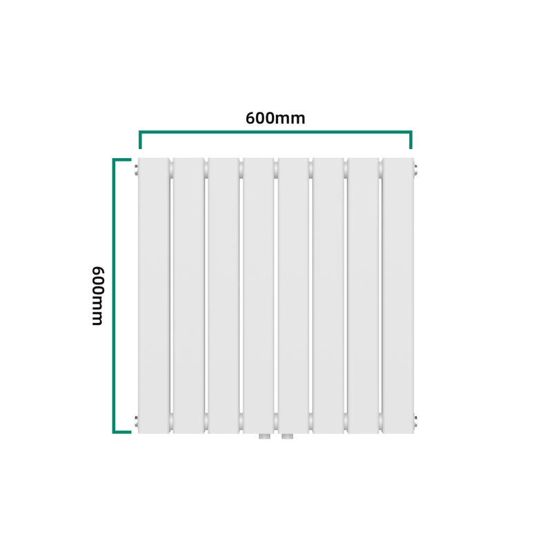 Esquema acotado Radiador de diseño Nore Blanco 60x60cm Monocapa 459W [neu.haus]