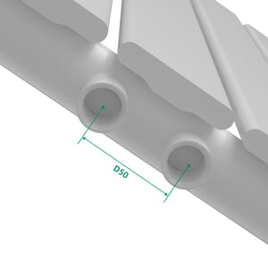Radiador de diseño Nore Blanco 60x80cm Monocapa 616W [neu.haus]