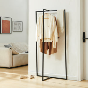 Perchero Norjad 160x80x41 cm Metal Negro [en.casa]