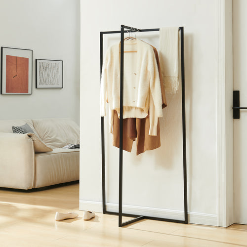 Perchero Norjad 160x80x41 cm Metal Negro [en.casa]