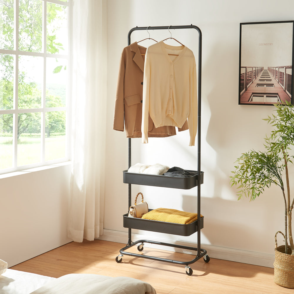 Perchero rodante Kumad 175x58x36 cm [en.casa]