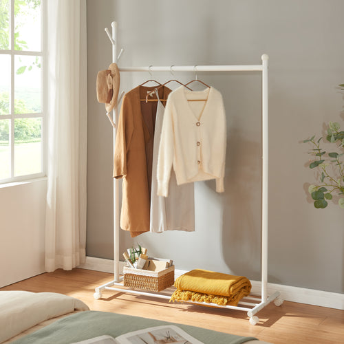 Perchero con ruedas Snåsa 170x105x43 cm [en.casa]