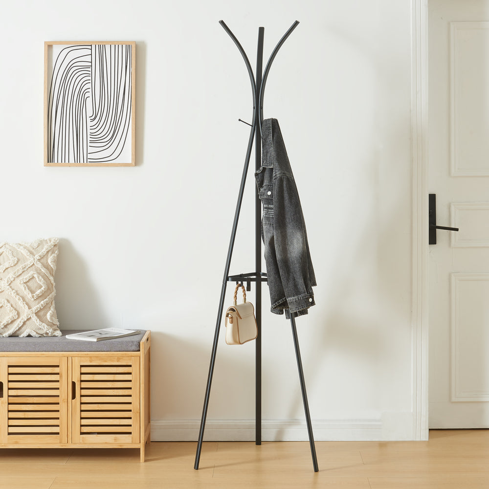 Perchero Vevelstad 181x52,5x52,5 cm acero [en.casa] - premiumXL