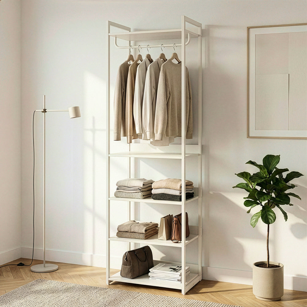 Perchero burro Jässaatka 200x61x40 cm - Gris [en.casa]