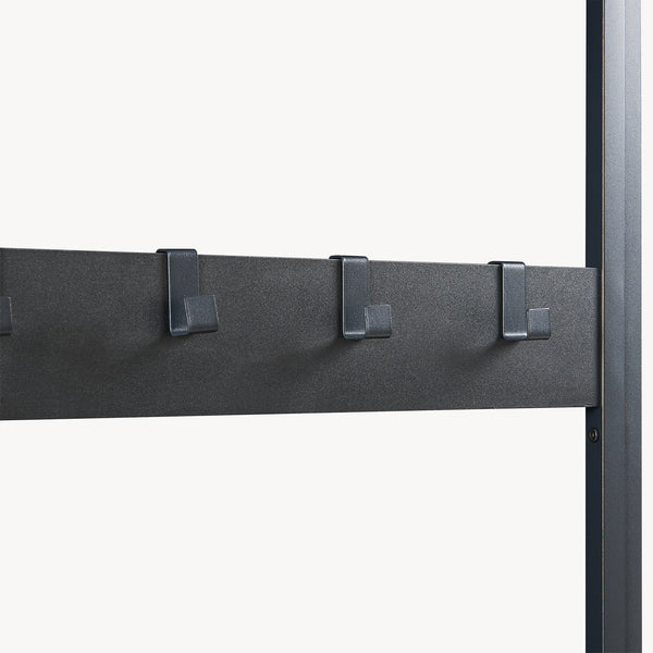 Perchero Napinerg con espejo y zapatero 185x98x34 cm [en.casa]