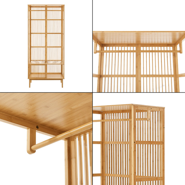 Conjunto de vestuario de estantería independiente Trundholm + perchero Vemb [en.casa]