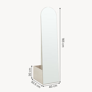 Espejo de vestidor 2 en 1 Kuonta 165x40x51 cm [en.casa]