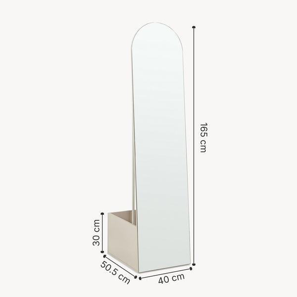 Espejo de vestidor 2 en 1 Kuonta 165x40x51 cm [en.casa]