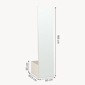 Espejo de vestidor 2 en 1 Saden 165x40x51 cm [en.casa]