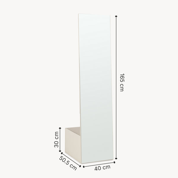 Espejo de vestidor 2 en 1 Saden 165x40x51 cm [en.casa]