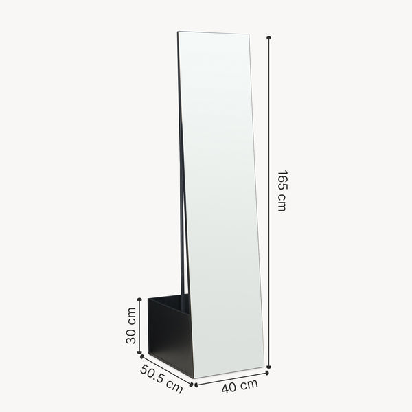 Espejo de vestidor 2 en 1 Saden 165x40x51 cm [en.casa]