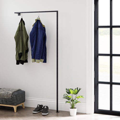 Perchero Falkirk 170x87x15cm Negro [en.casa]