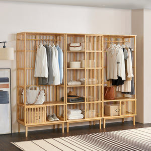 Conjunto de vestuario de estantería independiente Trundholm + perchero Vemb [en.casa]