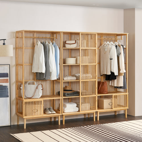 Conjunto de vestuario de estantería independiente Trundholm + perchero Vemb [en.casa]