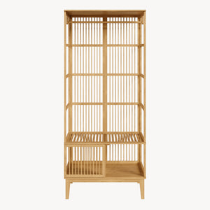 Perchero Burro Vemb con compartimento abierto bambú 185 x 80 x 45 cm - Color natural [en.casa]